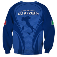 Italy Rugby Sweatshirt World Cup 2023 Go Gli Azzurri Sporty Style - Wonder Print Shop