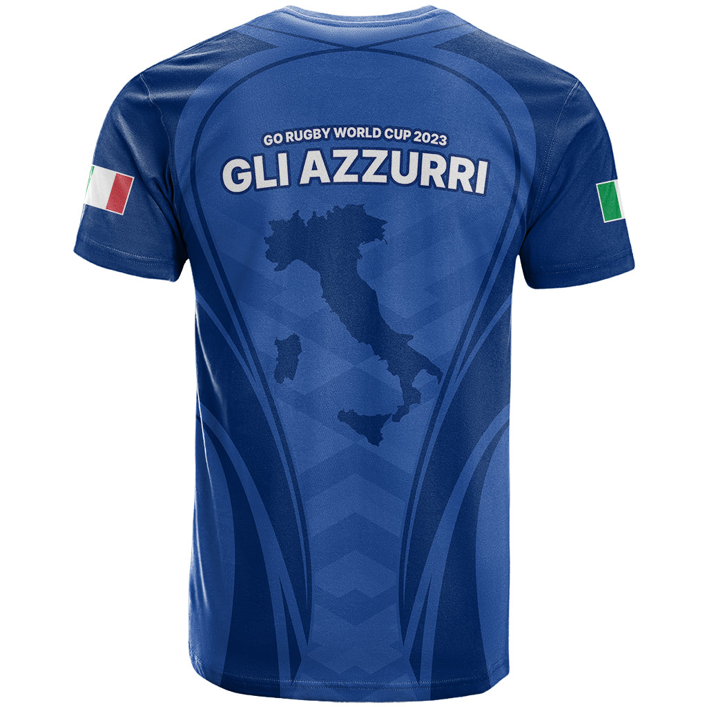 Italy Rugby T Shirt World Cup 2023 Go Gli Azzurri Sporty Style - Wonder Print Shop