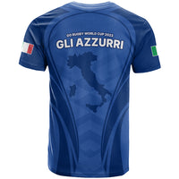 Italy Rugby T Shirt World Cup 2023 Go Gli Azzurri Sporty Style - Wonder Print Shop