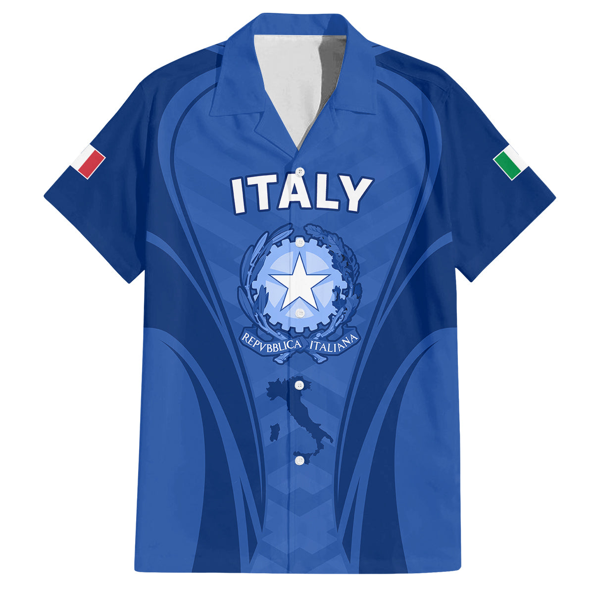 Custom Italy Rugby Family Matching Long Sleeve Bodycon Dress and Hawaiian Shirt World Cup 2023 Go Gli Azzurri Sporty Style LT9 - Wonder Print Shop