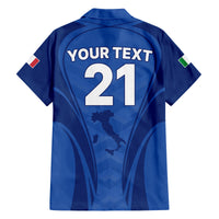 Custom Italy Rugby Family Matching Long Sleeve Bodycon Dress and Hawaiian Shirt World Cup 2023 Go Gli Azzurri Sporty Style LT9 - Wonder Print Shop