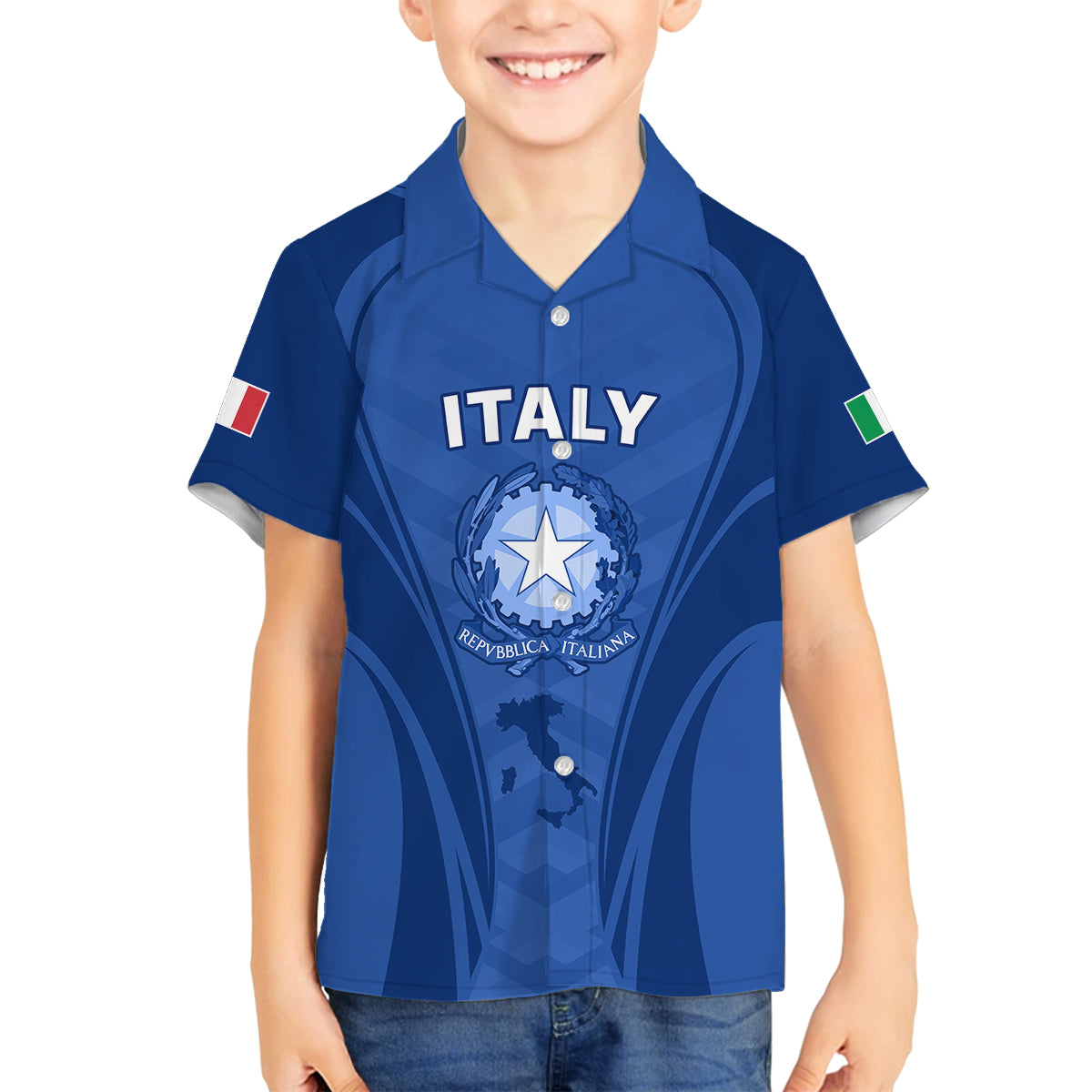 Custom Italy Rugby Family Matching Tank Maxi Dress and Hawaiian Shirt World Cup 2023 Go Gli Azzurri Sporty Style - Wonder Print Shop