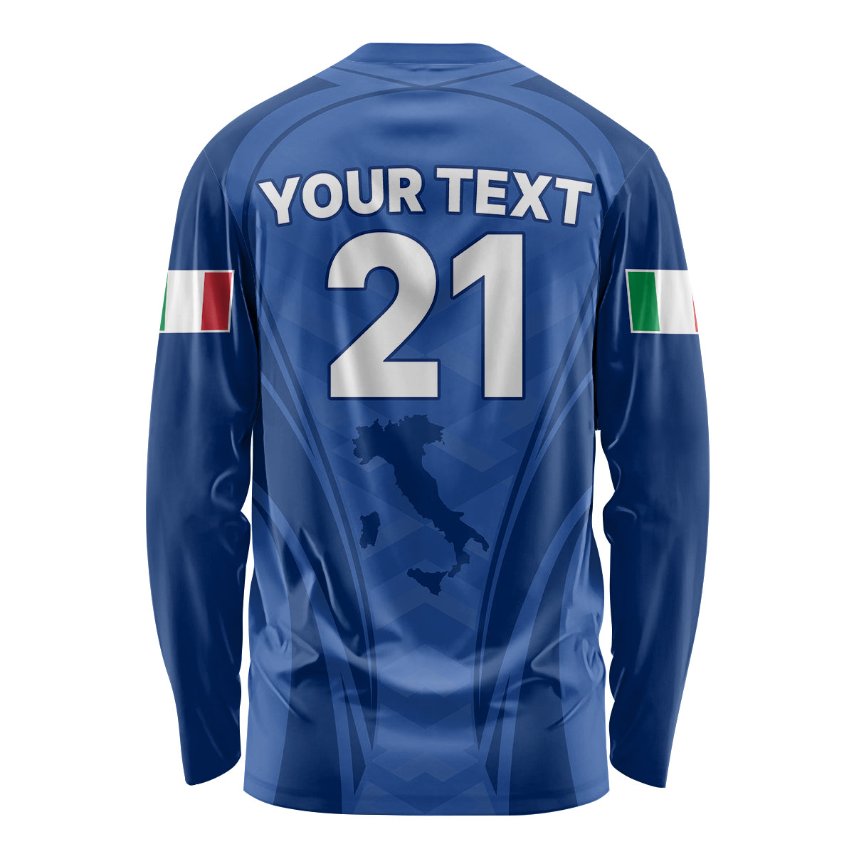 Custom Italy Rugby Long Sleeve Shirt World Cup 2023 Go Gli Azzurri Sporty Style - Wonder Print Shop