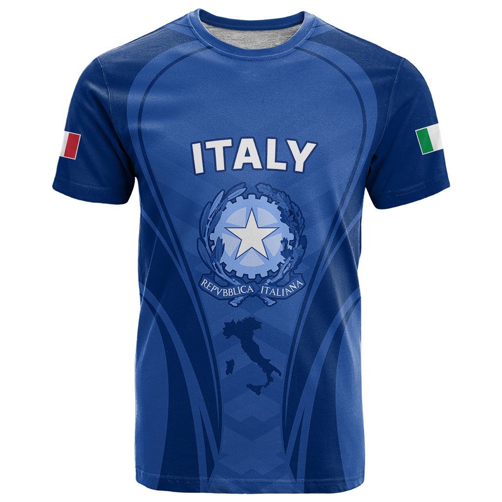 Custom Italy Rugby T Shirt World Cup 2023 Go Gli Azzurri Sporty Style - Wonder Print Shop