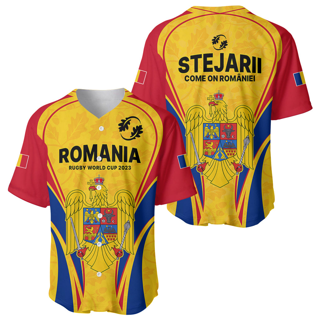 Romania Rugby Baseball Jersey The Oaks World Cup 2023 Go Stejarii LT9 - Wonder Print Shop