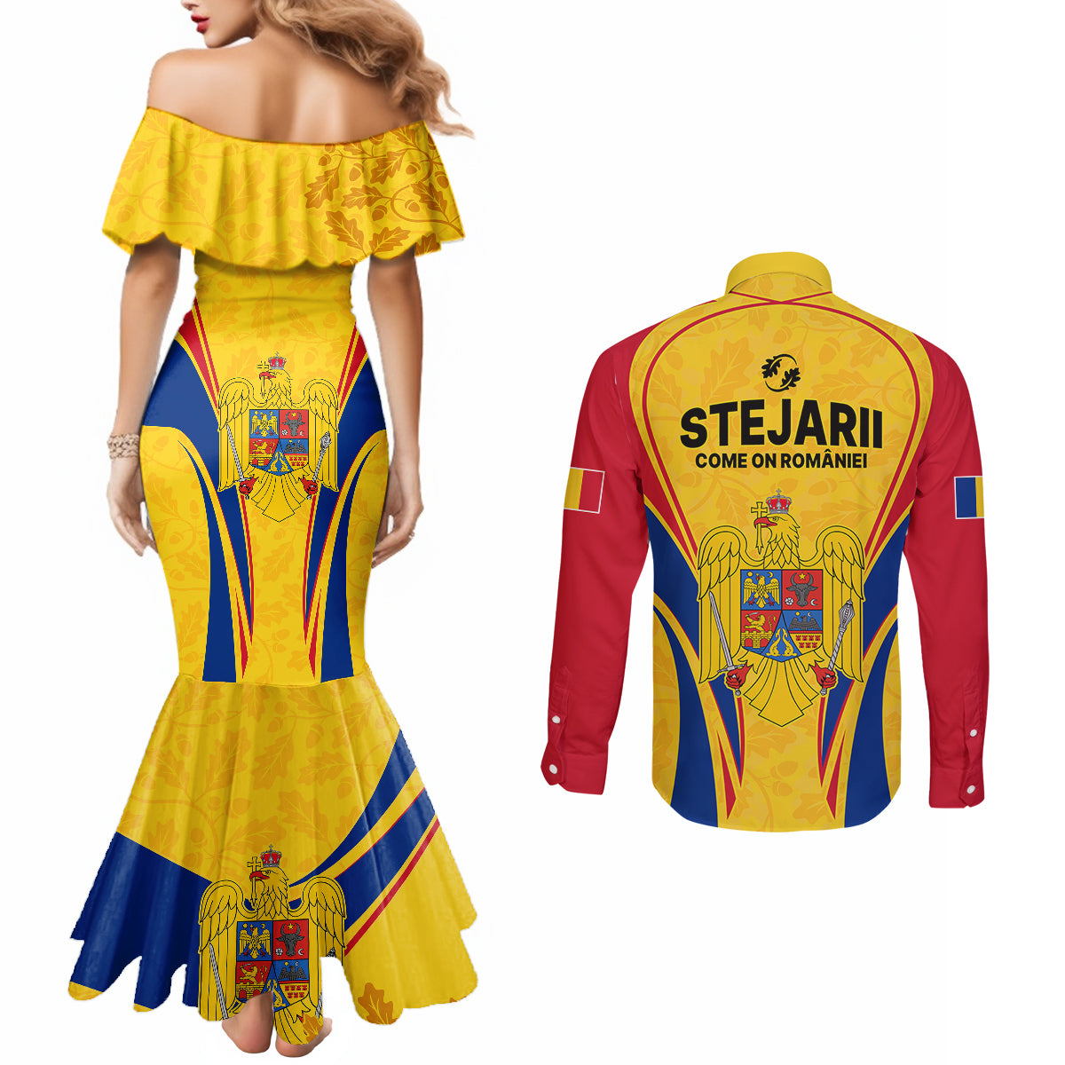 romania-rugby-couples-matching-mermaid-dress-and-long-sleeve-button-shirts-the-oaks-world-cup-2023-go-stejarii