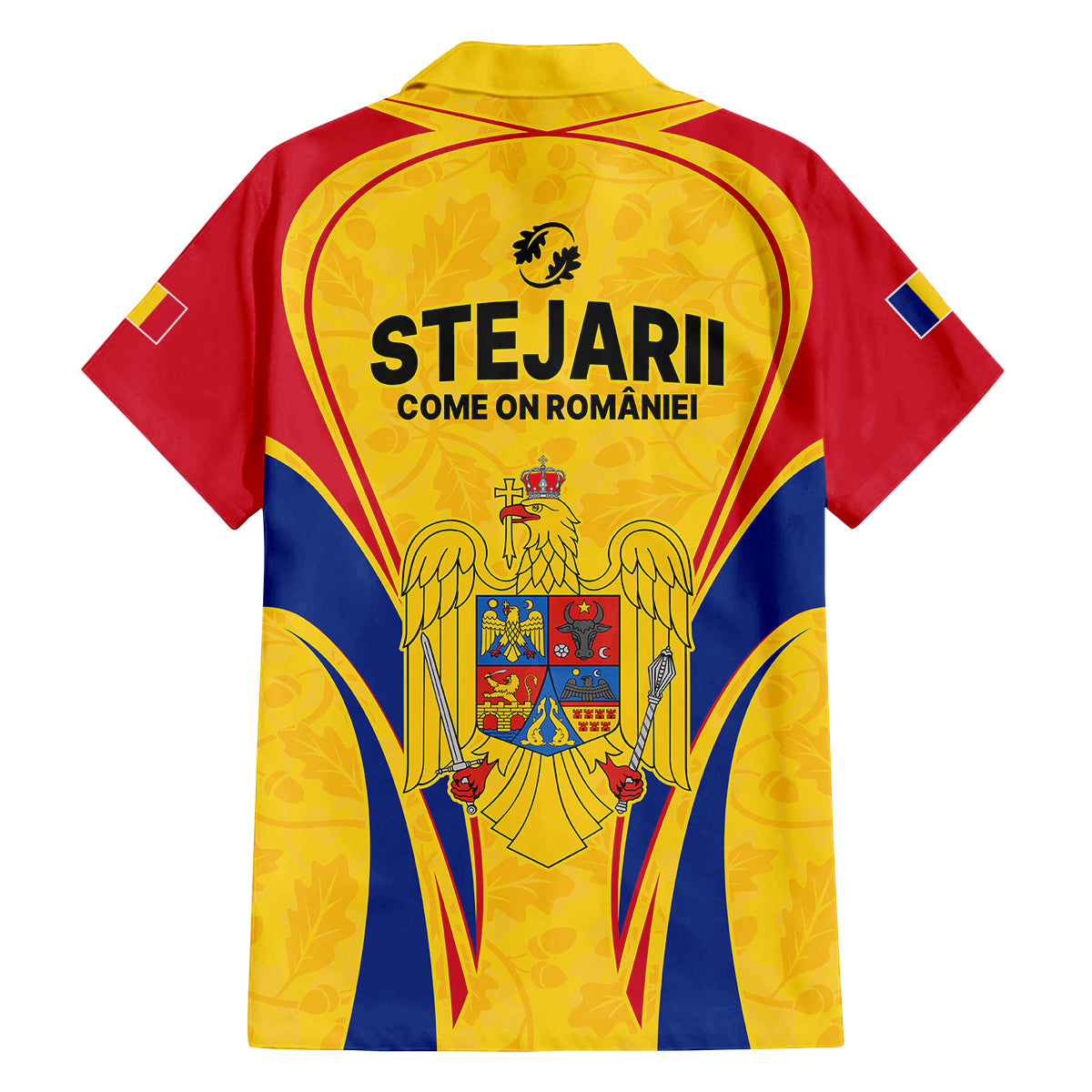 Romania Rugby Family Matching Off Shoulder Maxi Dress and Hawaiian Shirt The Oaks World Cup 2023 Go Stejarii LT9 - Wonder Print Shop