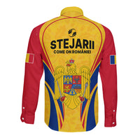Romania Rugby Long Sleeve Button Shirt The Oaks World Cup 2023 Go Stejarii - Wonder Print Shop