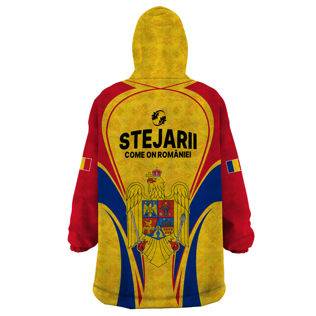 Romania Rugby Wearable Blanket Hoodie The Oaks World Cup 2023 Go Stejarii - Wonder Print Shop