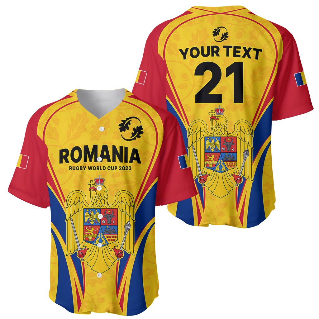 Custom Romania Rugby Baseball Jersey The Oaks World Cup 2023 Go Stejarii LT9 - Wonder Print Shop