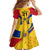 Custom Romania Rugby Family Matching Off Shoulder Maxi Dress and Hawaiian Shirt The Oaks World Cup 2023 Go Stejarii LT9 - Wonder Print Shop