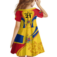 Custom Romania Rugby Family Matching Puletasi Dress and Hawaiian Shirt The Oaks World Cup 2023 Go Stejarii - Wonder Print Shop