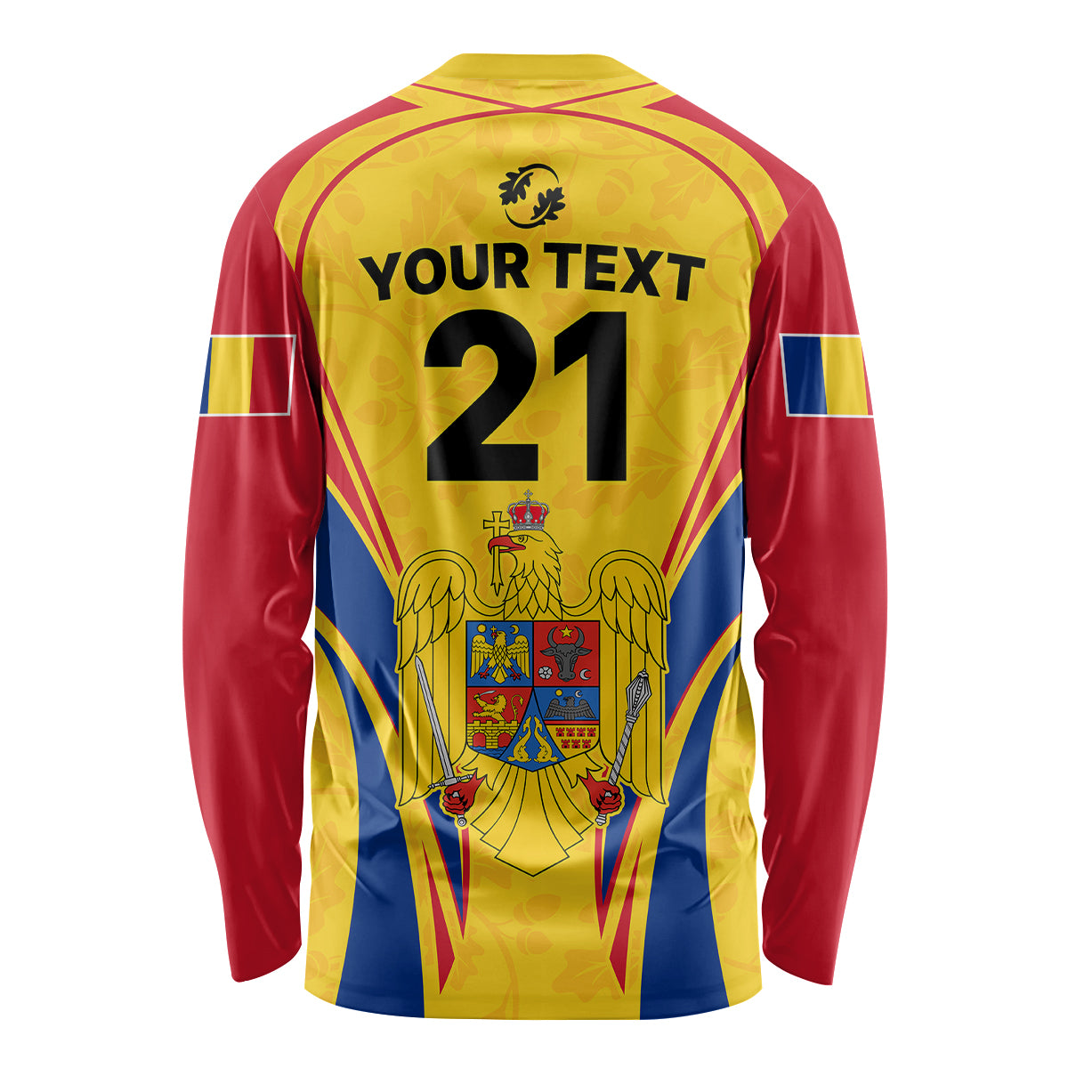 Custom Romania Rugby Long Sleeve Shirt The Oaks World Cup 2023 Go Stejarii - Wonder Print Shop