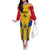 Custom Romania Rugby Off The Shoulder Long Sleeve Dress The Oaks World Cup 2023 Go Stejarii - Wonder Print Shop