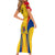Custom Romania Rugby Short Sleeve Bodycon Dress The Oaks World Cup 2023 Go Stejarii - Wonder Print Shop