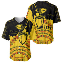 Personalised Romania Oaks Rugby Baseball Jersey Romanian Pattern With Embroidery Motif LT9 - Wonder Print Shop