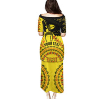 Personalised Romania Oaks Rugby Family Matching Puletasi Dress and Hawaiian Shirt Romanian Pattern With Embroidery Motif - Wonder Print Shop