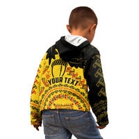 Personalised Romania Oaks Rugby Kid Hoodie Romanian Pattern With Embroidery Motif - Wonder Print Shop