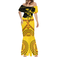 Personalised Romania Oaks Rugby Mermaid Dress Romanian Pattern With Embroidery Motif - Wonder Print Shop