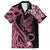 Polynesian Floral Butterfly Kid Hawaiian Shirt Breast Cancer Pink Ribbon - Wonder Print Shop