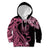 Polynesian Floral Butterfly Kid Hoodie Breast Cancer Pink Ribbon - Wonder Print Shop