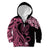 Polynesian Floral Butterfly Kid Hoodie Breast Cancer Pink Ribbon - Wonder Print Shop