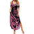 Polynesian Floral Butterfly Summer Maxi Dress Breast Cancer Pink Ribbon - Wonder Print Shop