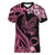 Polynesian Floral Butterfly Women V Neck T Shirt Breast Cancer Pink Ribbon - Wonder Print Shop