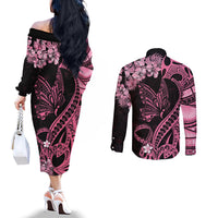 personalised-polynesian-floral-butterfly-couples-matching-off-the-shoulder-long-sleeve-dress-and-long-sleeve-button-shirts-breast-cancer-pink-ribbon