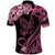 Personalised Polynesian Floral Butterfly Polo Shirt Breast Cancer Pink Ribbon - Wonder Print Shop