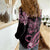 Personalised Polynesian Floral Butterfly Women Casual Shirt Breast Cancer Pink Ribbon - Wonder Print Shop