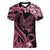Personalised Polynesian Floral Butterfly Women V Neck T Shirt Breast Cancer Pink Ribbon - Wonder Print Shop