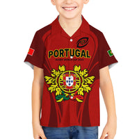 Custom Portugal Rugby Family Matching Puletasi Dress and Hawaiian Shirt The Wolves World Cup 2023 Go Os Lobos - Wonder Print Shop