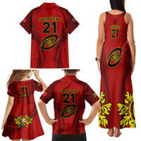 Custom Portugal Rugby Family Matching Tank Maxi Dress and Hawaiian Shirt The Wolves World Cup 2023 Go Os Lobos - Wonder Print Shop