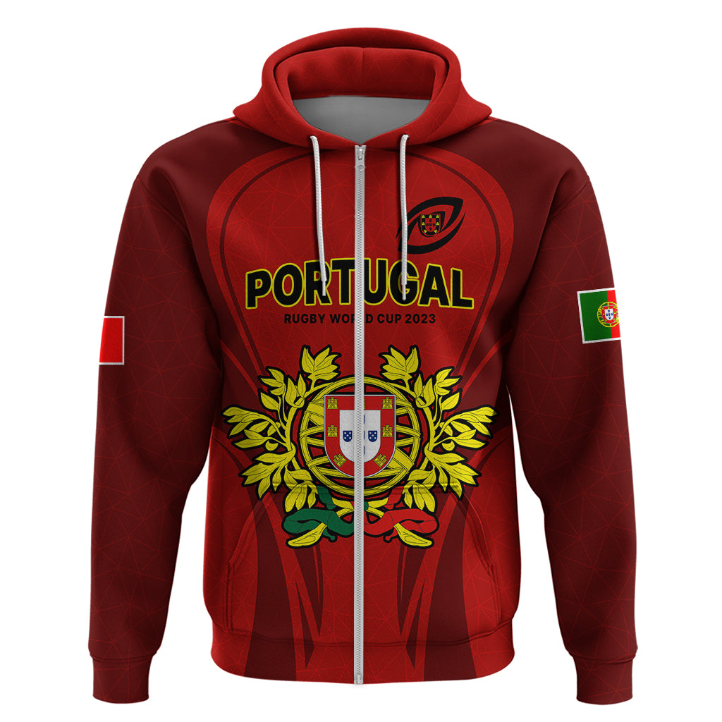 Custom Portugal Rugby Hoodie The Wolves World Cup 2023 Go Os Lobos - Wonder Print Shop