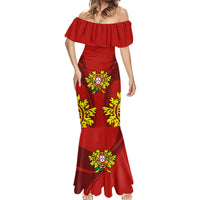 Custom Portugal Rugby Mermaid Dress The Wolves World Cup 2023 Go Os Lobos - Wonder Print Shop