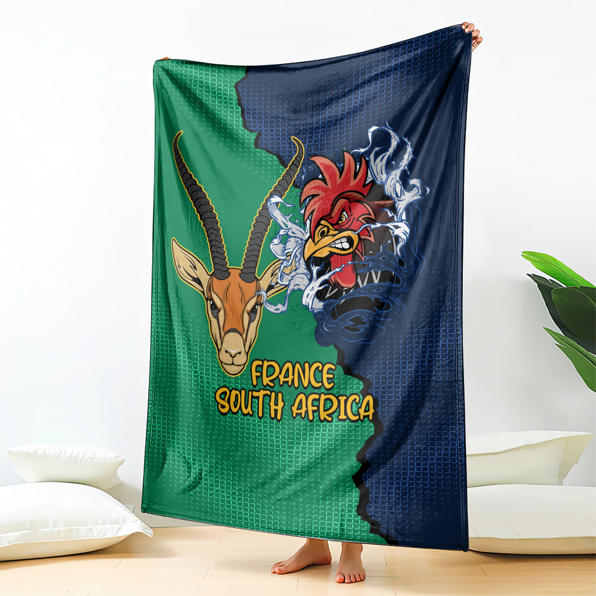 france-south-africa-rugby-blanket-springboks-and-gallic-rooster-world-cup-2023
