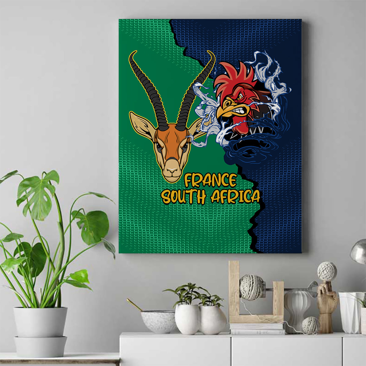 france-south-africa-rugby-canvas-wall-art-springboks-and-gallic-rooster-world-cup-2023