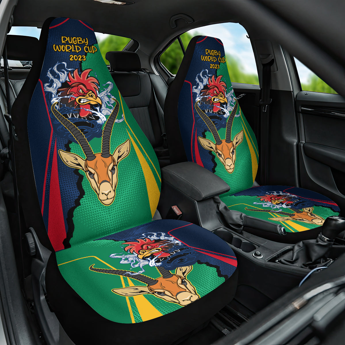 france-south-africa-rugby-car-seat-cover-springboks-and-gallic-rooster-world-cup-2023
