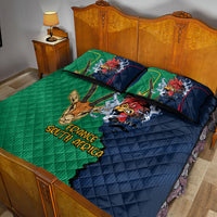 France South Africa Rugby Quilt Bed Set Springboks and Gallic Rooster World Cup 2023 - Wonder Print Shop