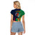 France South Africa Rugby Raglan Cropped T Shirt Springboks and Gallic Rooster World Cup 2023 - Wonder Print Shop