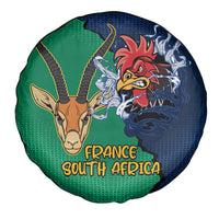 France South Africa Rugby Spare Tire Cover Springboks and Gallic Rooster World Cup 2023 - Wonder Print Shop