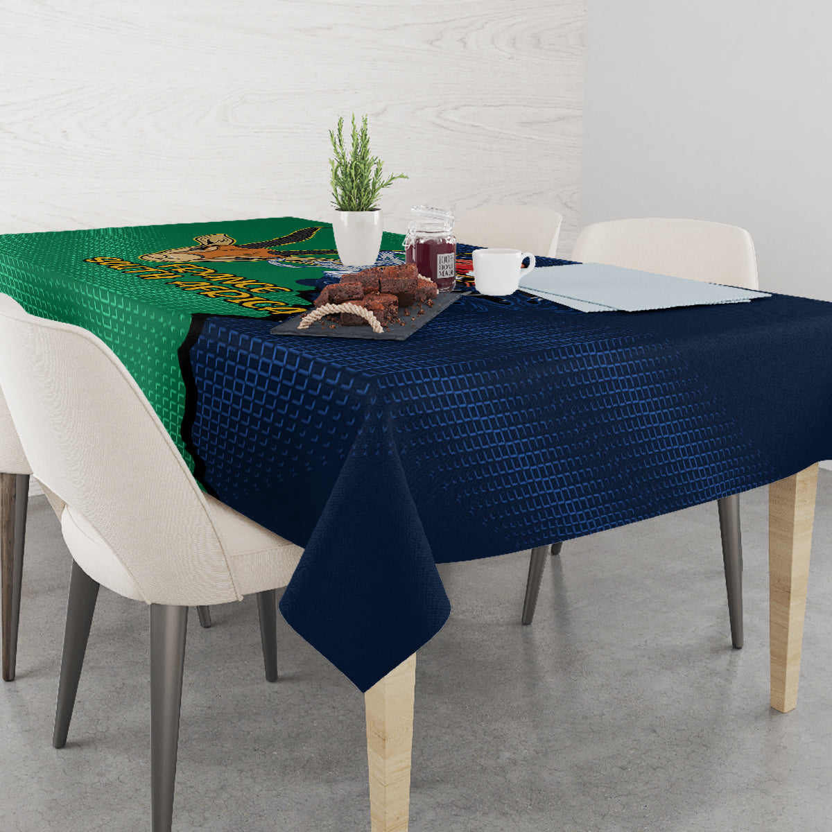 France South Africa Rugby Tablecloth Springboks and Gallic Rooster World Cup 2023 - Wonder Print Shop