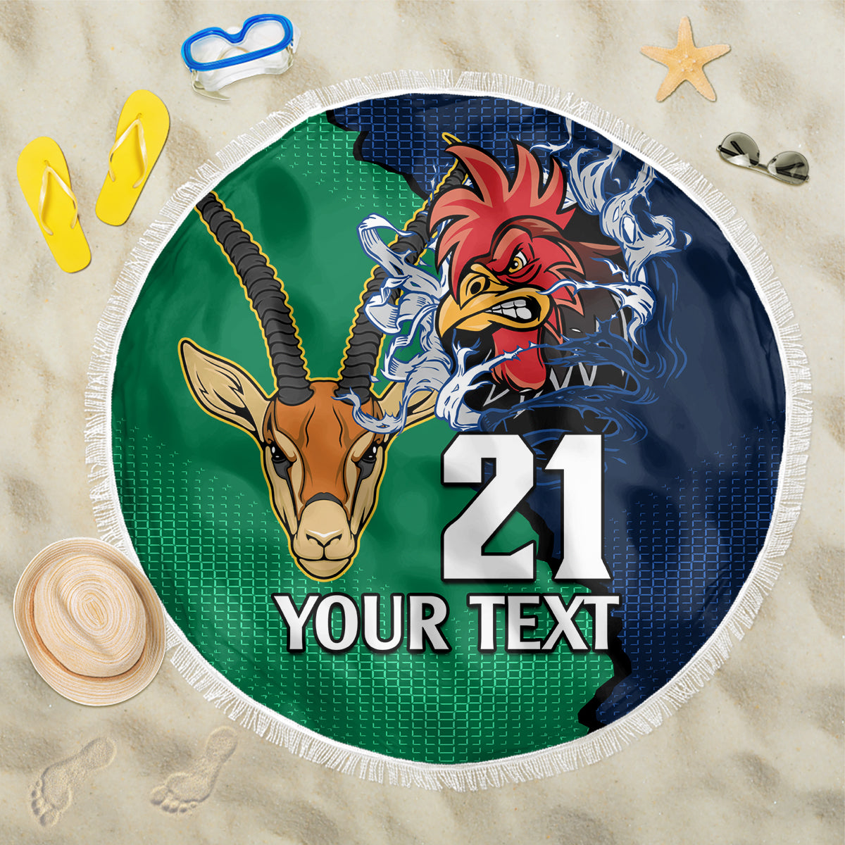 custom-france-south-africa-rugby-beach-blanket-springboks-and-gallic-rooster-world-cup-2023