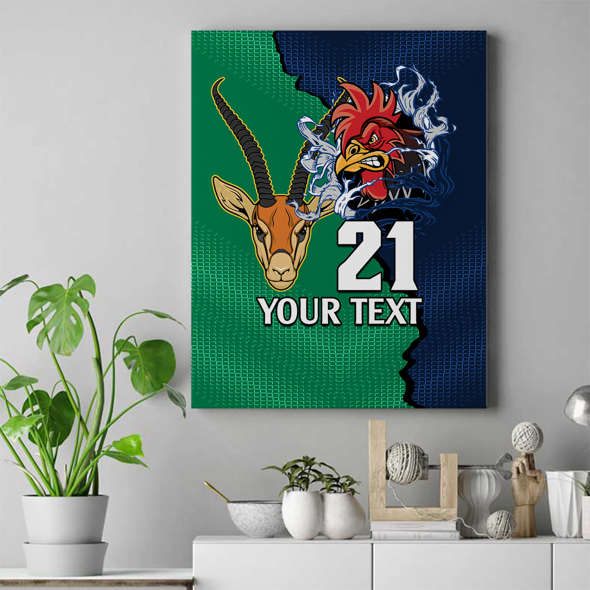custom-france-south-africa-rugby-canvas-wall-art-springboks-and-gallic-rooster-world-cup-2023