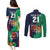 Custom France South Africa Rugby Couples Matching Puletasi Dress and Long Sleeve Button Shirts Springboks and Gallic Rooster World Cup 2023 LT9 - Wonder Print Shop
