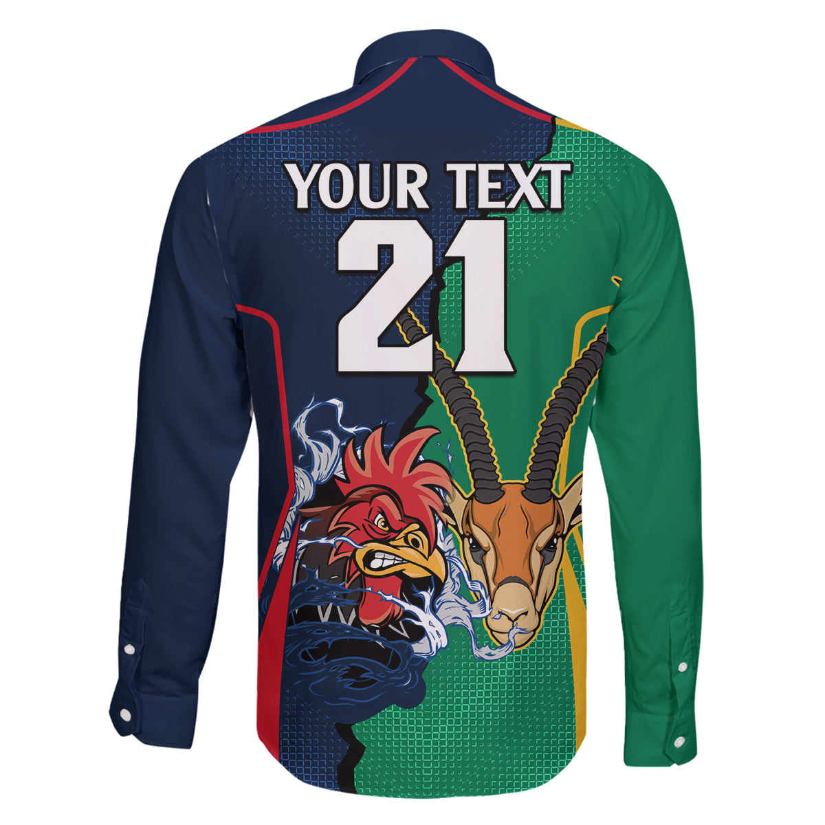 Custom France South Africa Rugby Family Matching Summer Maxi Dress and Hawaiian Shirt Springboks and Gallic Rooster World Cup 2023 - Wonder Print Shop