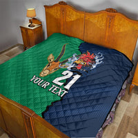 Custom France South Africa Rugby Quilt Springboks and Gallic Rooster World Cup 2023 - Wonder Print Shop