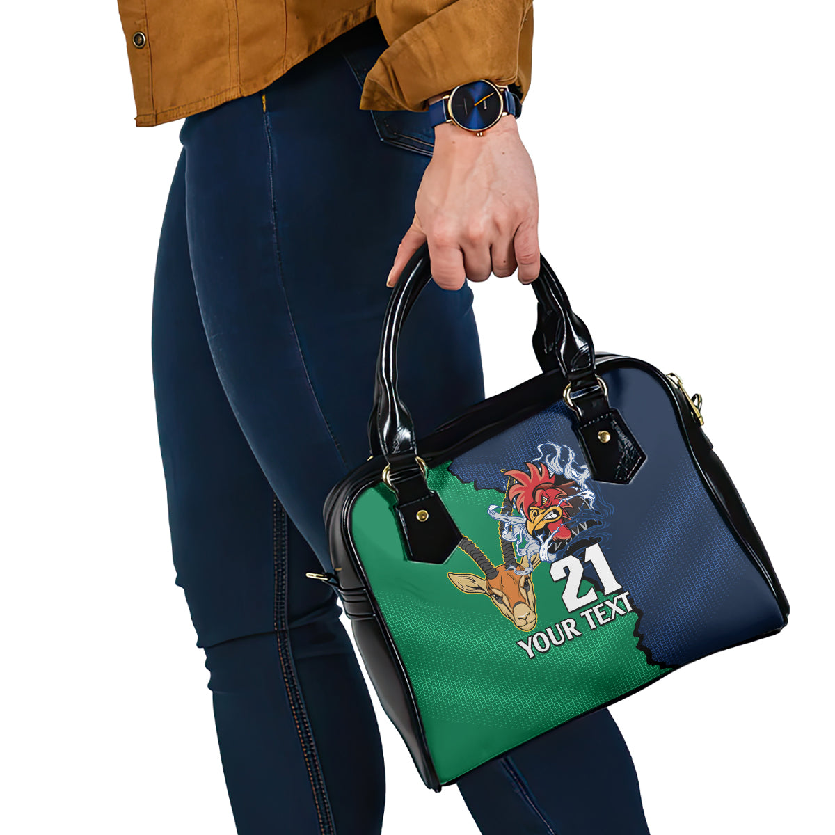 custom-france-south-africa-rugby-shoulder-handbag-springboks-and-gallic-rooster-world-cup-2023