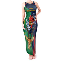 Custom France South Africa Rugby Tank Maxi Dress Springboks and Gallic Rooster World Cup 2023 - Wonder Print Shop